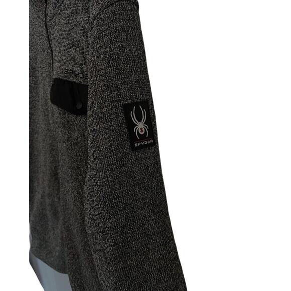 Spyder Mens Jacket Size XL Gray Sherpa Line Full Zip Flannel Pockets Heavy - Picture 6 of 11